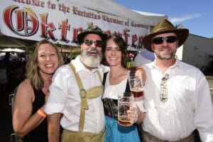 Photo of happy people at an Oktoberfest