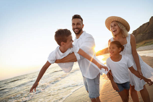 Labor Day in Encinitas: Local's Guide - October 21, 2025 - Visit Encinitas CA Family beach sunset photo - Visit Encinitas CA - Discover the Coastal Charm of Encinitas