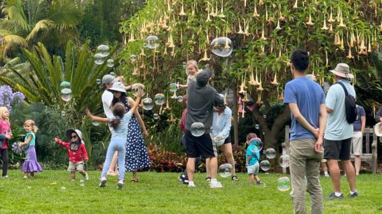 October in Encinitas: Fall by the Sea - October 18, 2025 - Visit Encinitas CA Botanic Garden Fall Festival MOM BubblesonLawn - Visit Encinitas CA - Discover the Coastal Charm of Encinitas