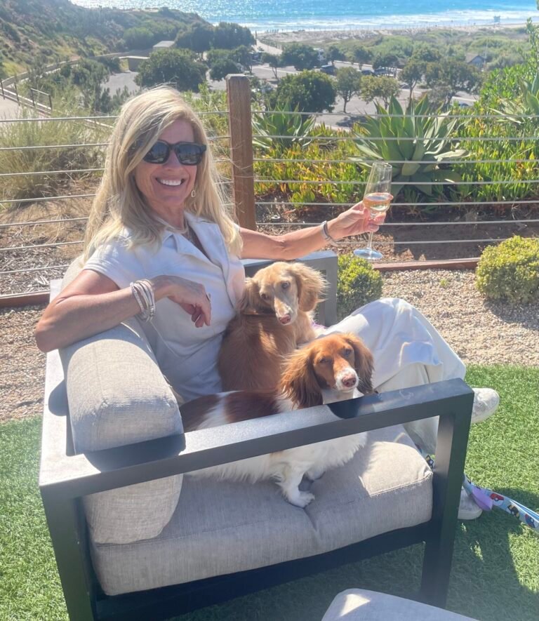 Carol Knight and pups at Alila - Visit Encinitas CA - Discover the Coastal Charm of Encinitas